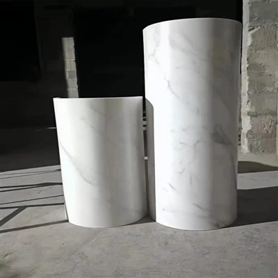 Calacatta White Nano Glass Columns Calacatta White Nano Glass Columns
